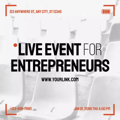 회색 현대 기업가 행사 안내