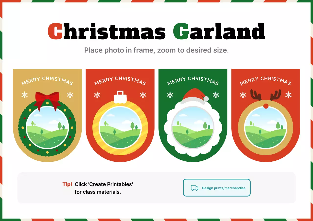 Barang Natal Hijau Sederhana