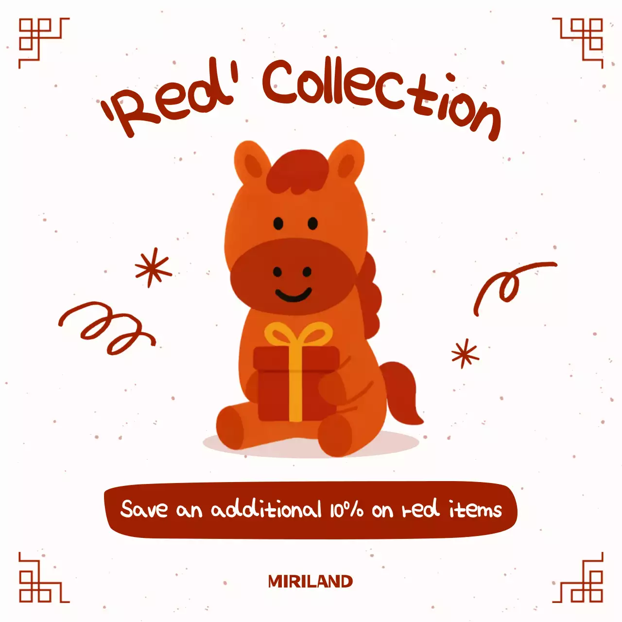 Red Korean New Year Event