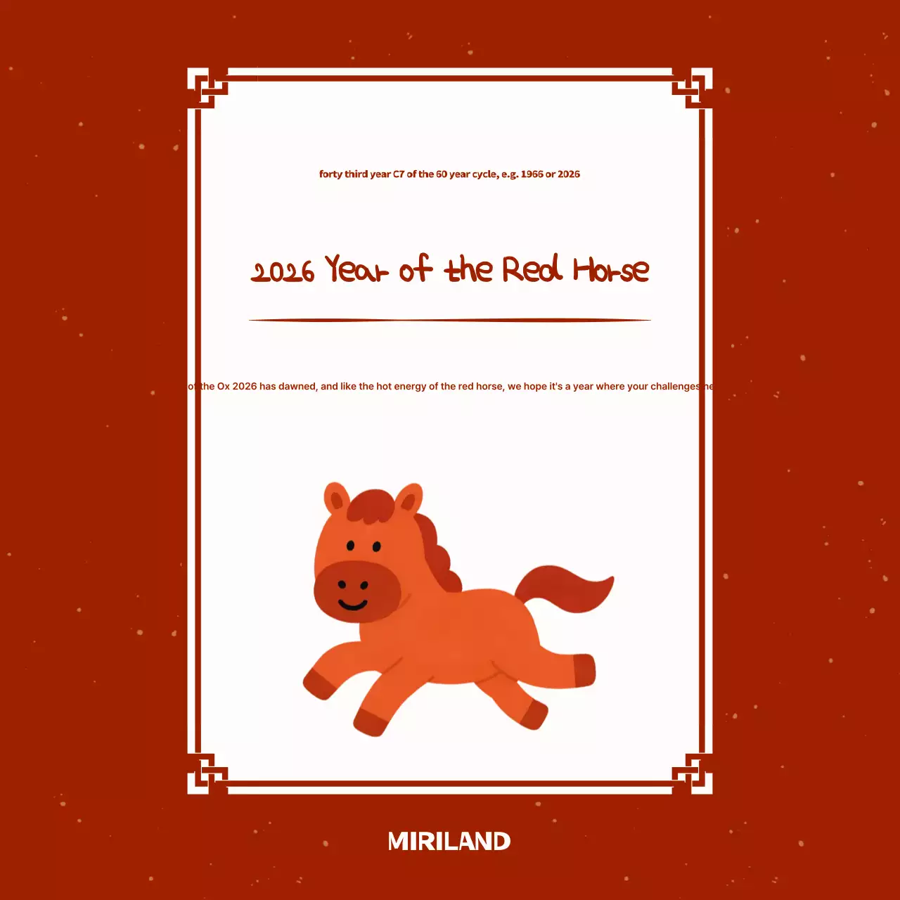 Red Korean New Year Event