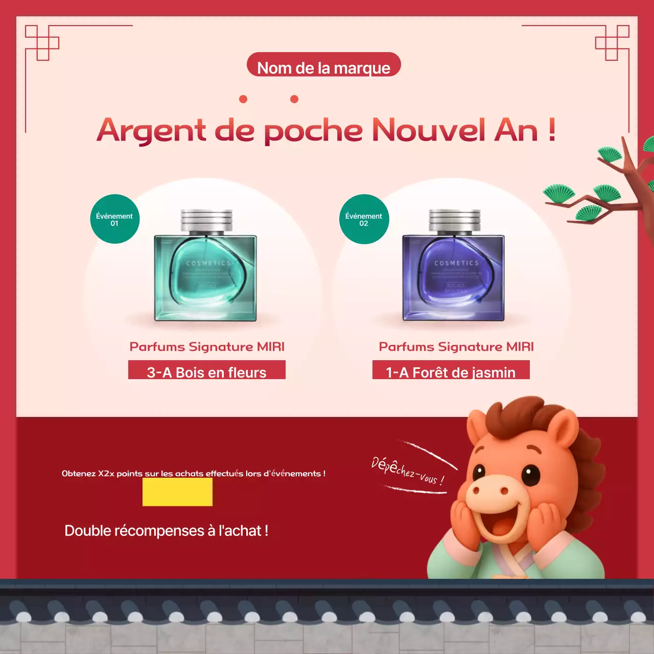 Événement du Nouvel An du bébé rouge