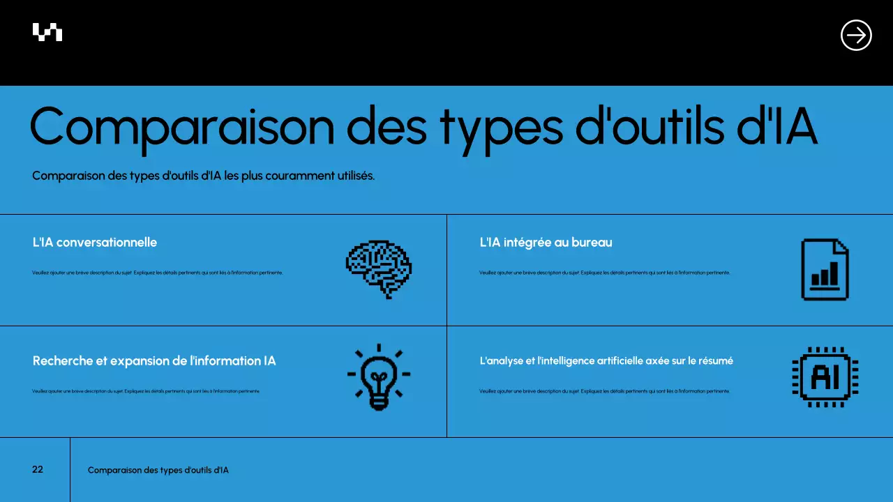 Présentation du document de cours Blue Modern AI