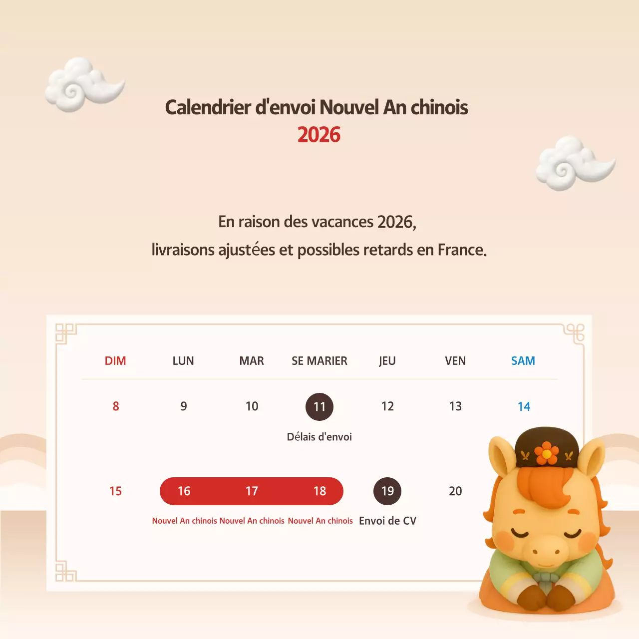 Événement du Nouvel An Orange Baby