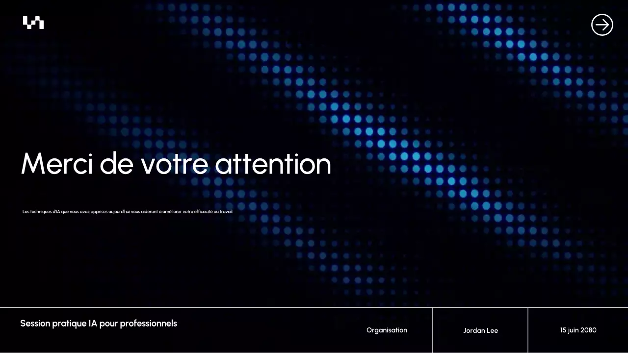 Présentation du document de cours Blue Modern AI