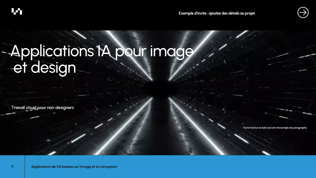 Présentation du document de cours Blue Modern AI