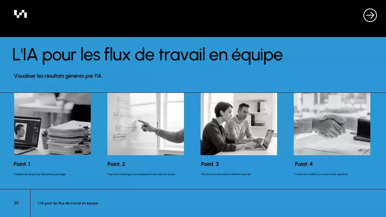 Présentation du document de cours Blue Modern AI