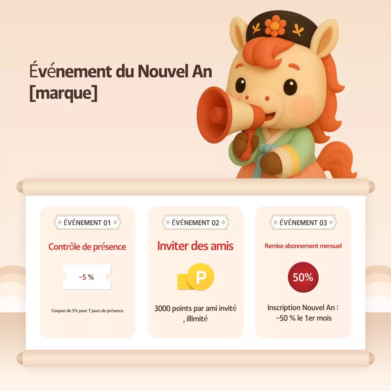 Événement du Nouvel An Orange Baby