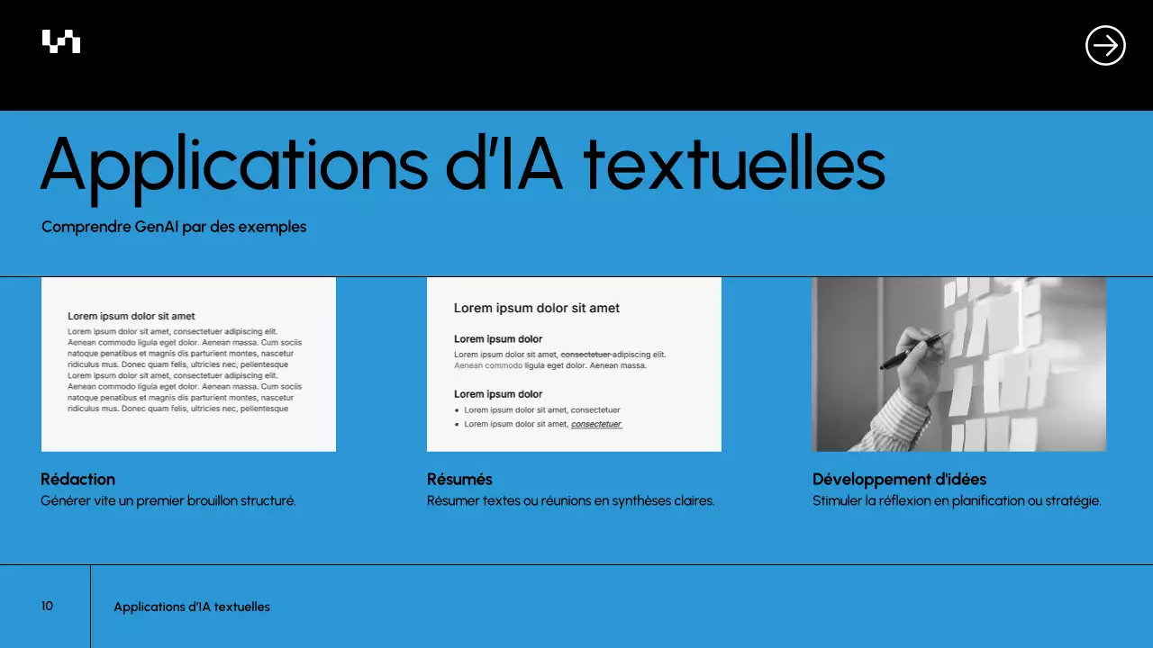 Présentation du document de cours Blue Modern AI