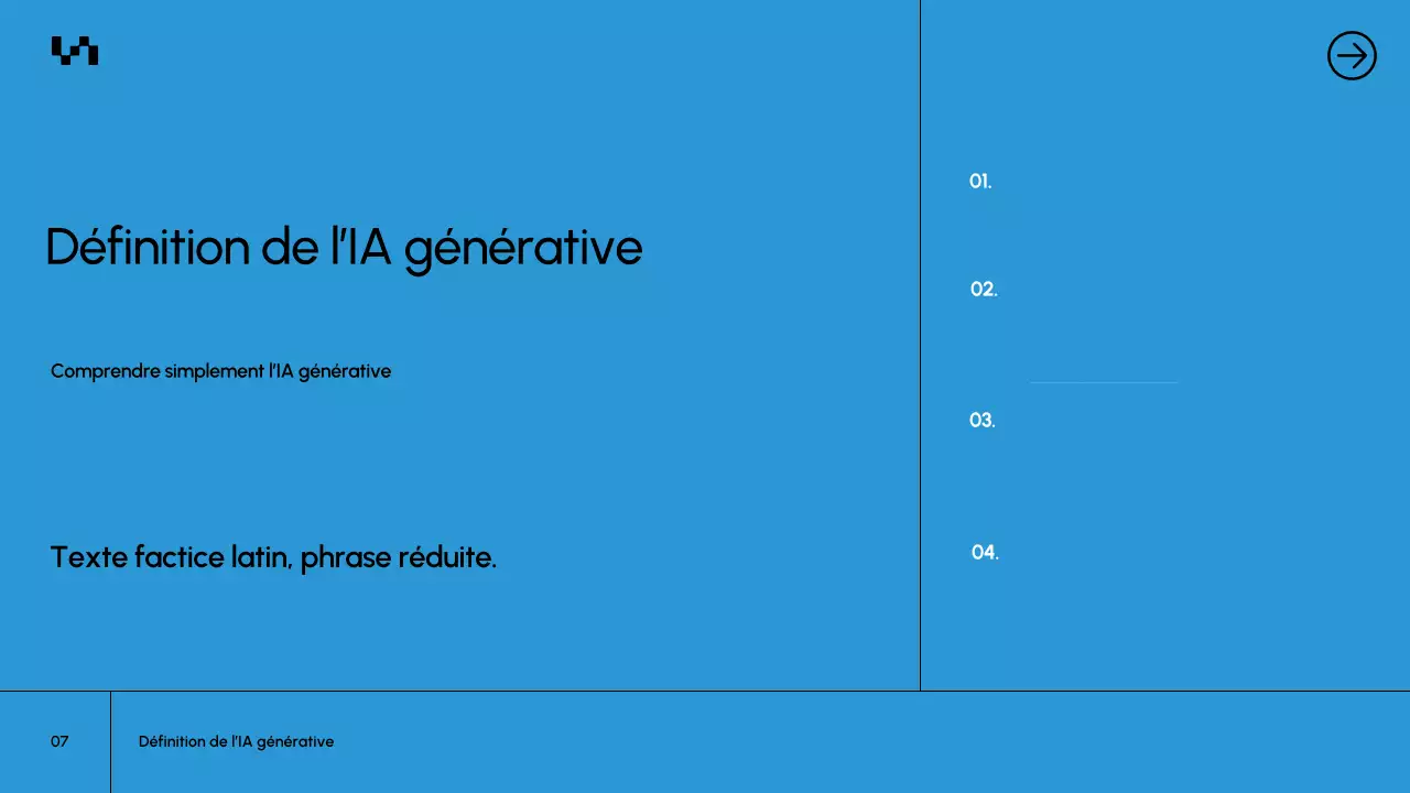 Présentation du document de cours Blue Modern AI