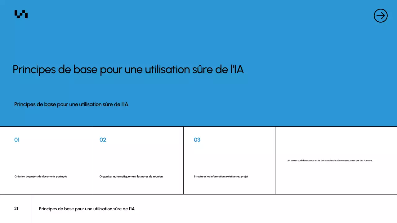 Présentation du document de cours Blue Modern AI