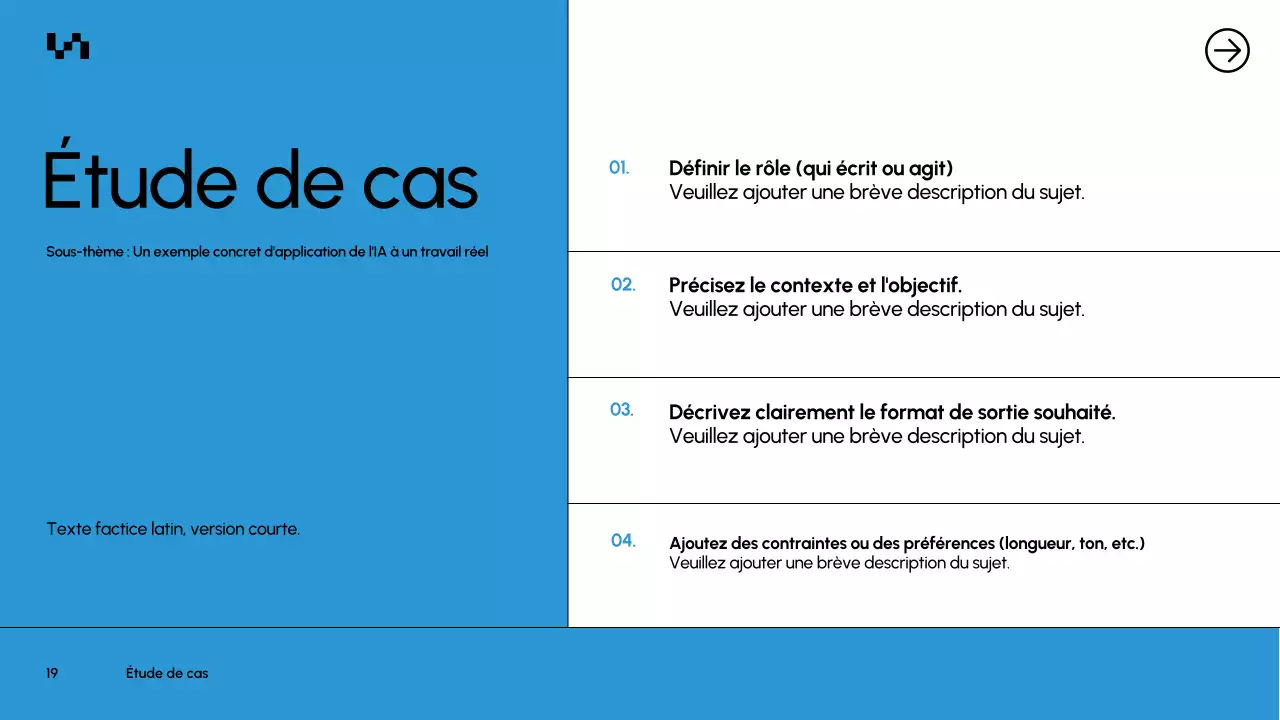 Présentation du document de cours Blue Modern AI
