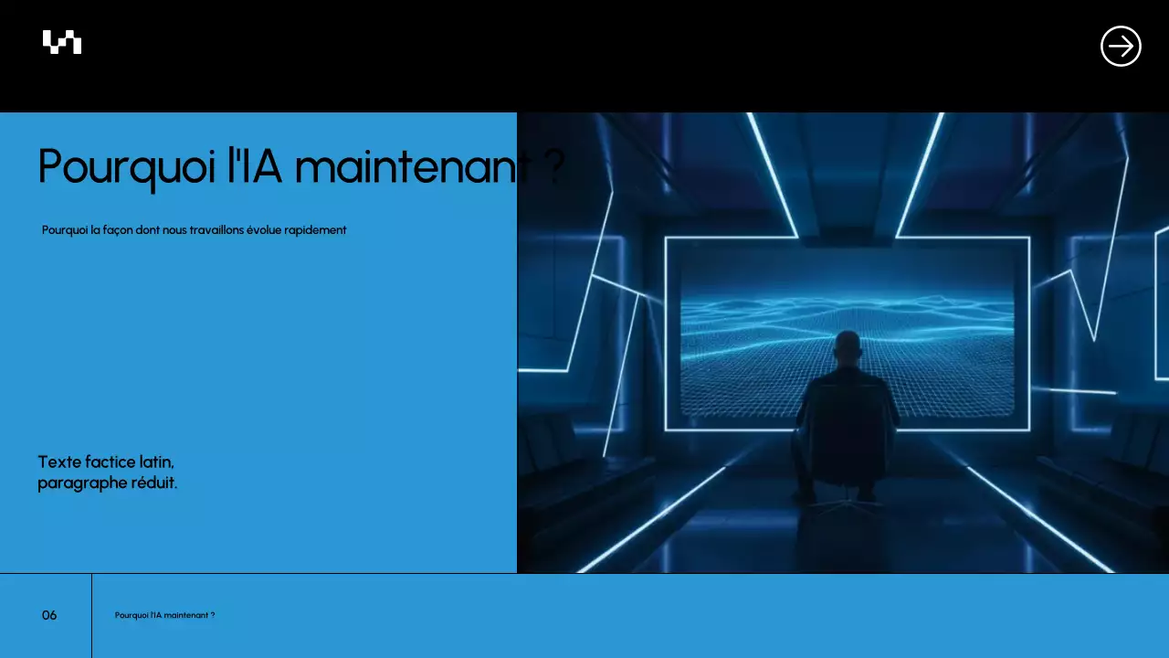 Présentation du document de cours Blue Modern AI