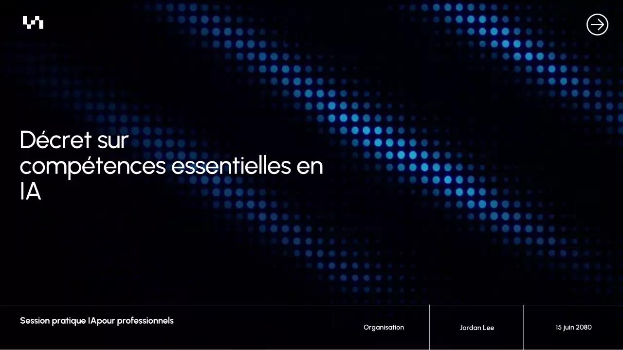 Présentation du document de cours Blue Modern AI