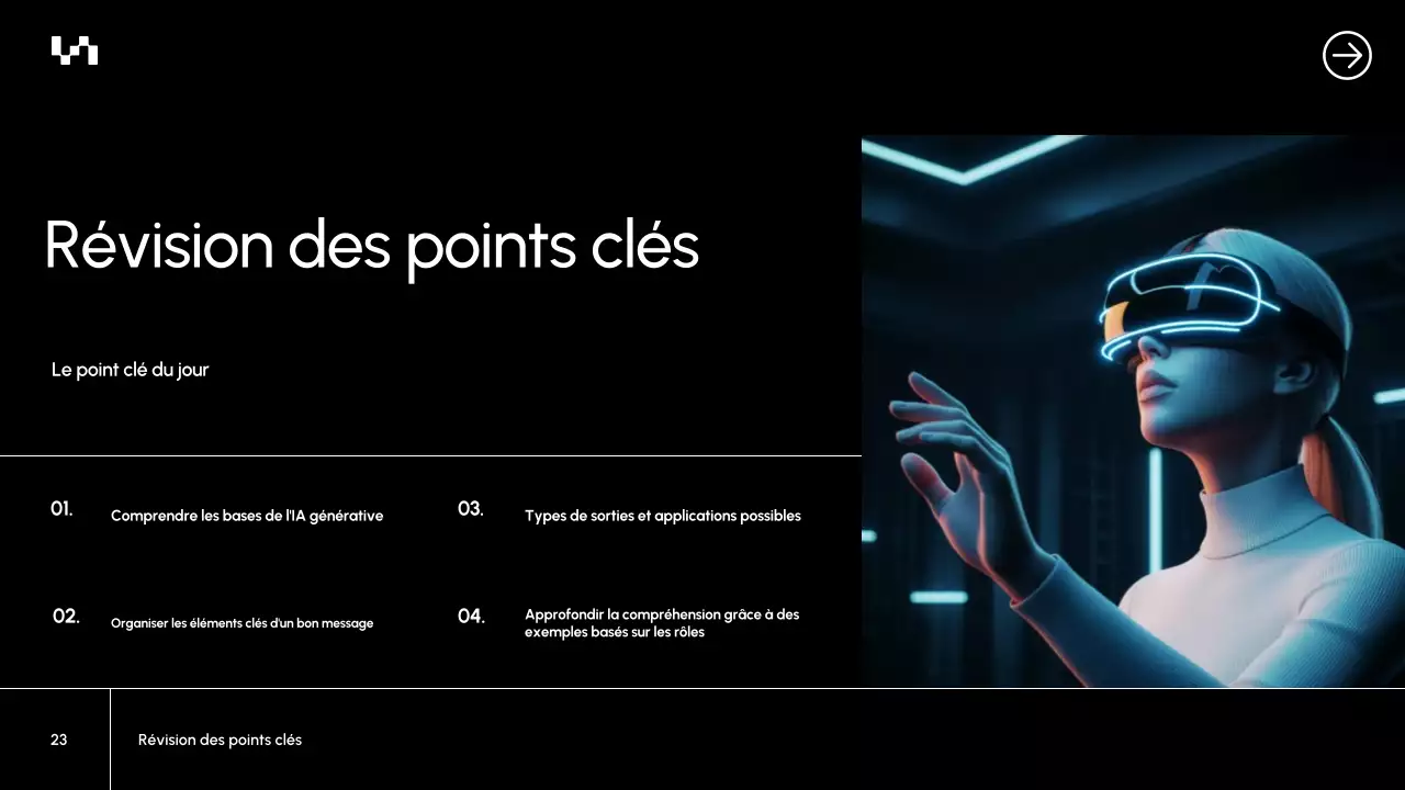 Présentation du document de cours Blue Modern AI