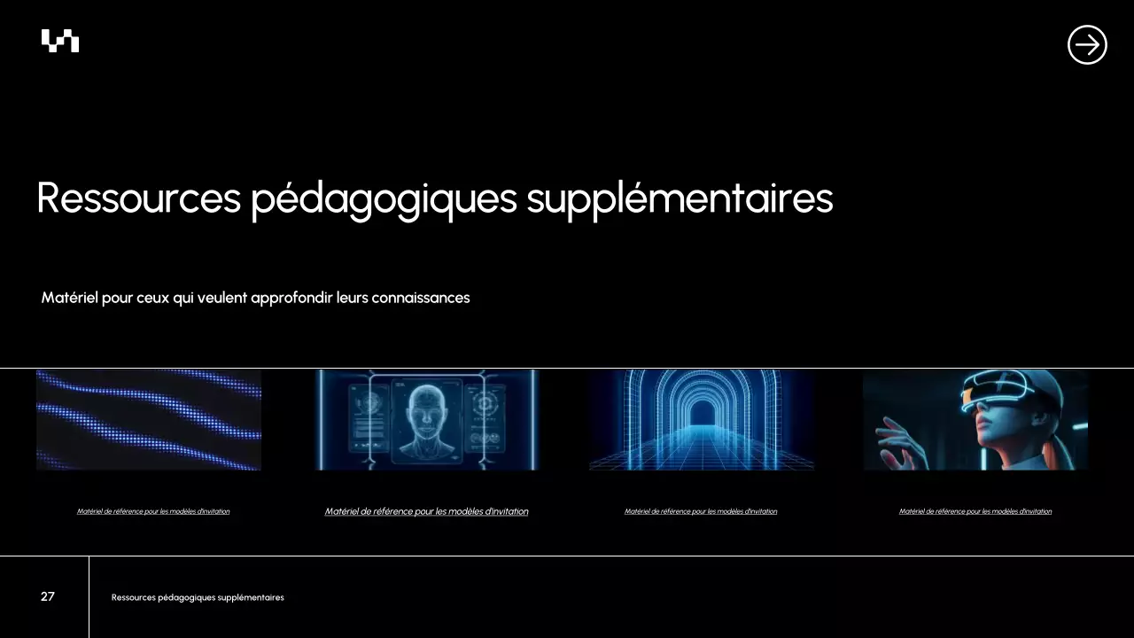 Présentation du document de cours Blue Modern AI