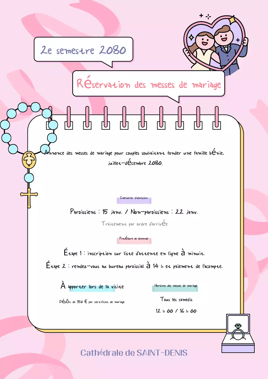 Guide de mariage de Pink Baby