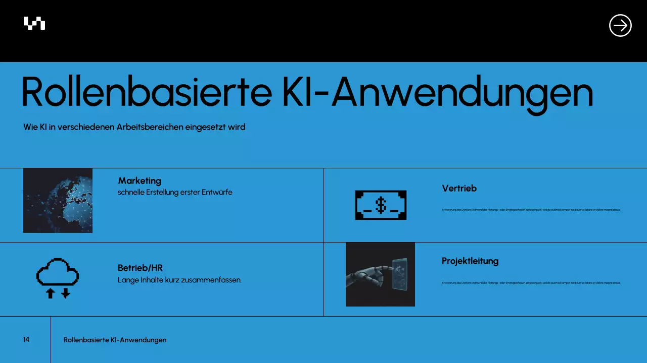 Präsentation des Blue Modern AI-Kursdokuments