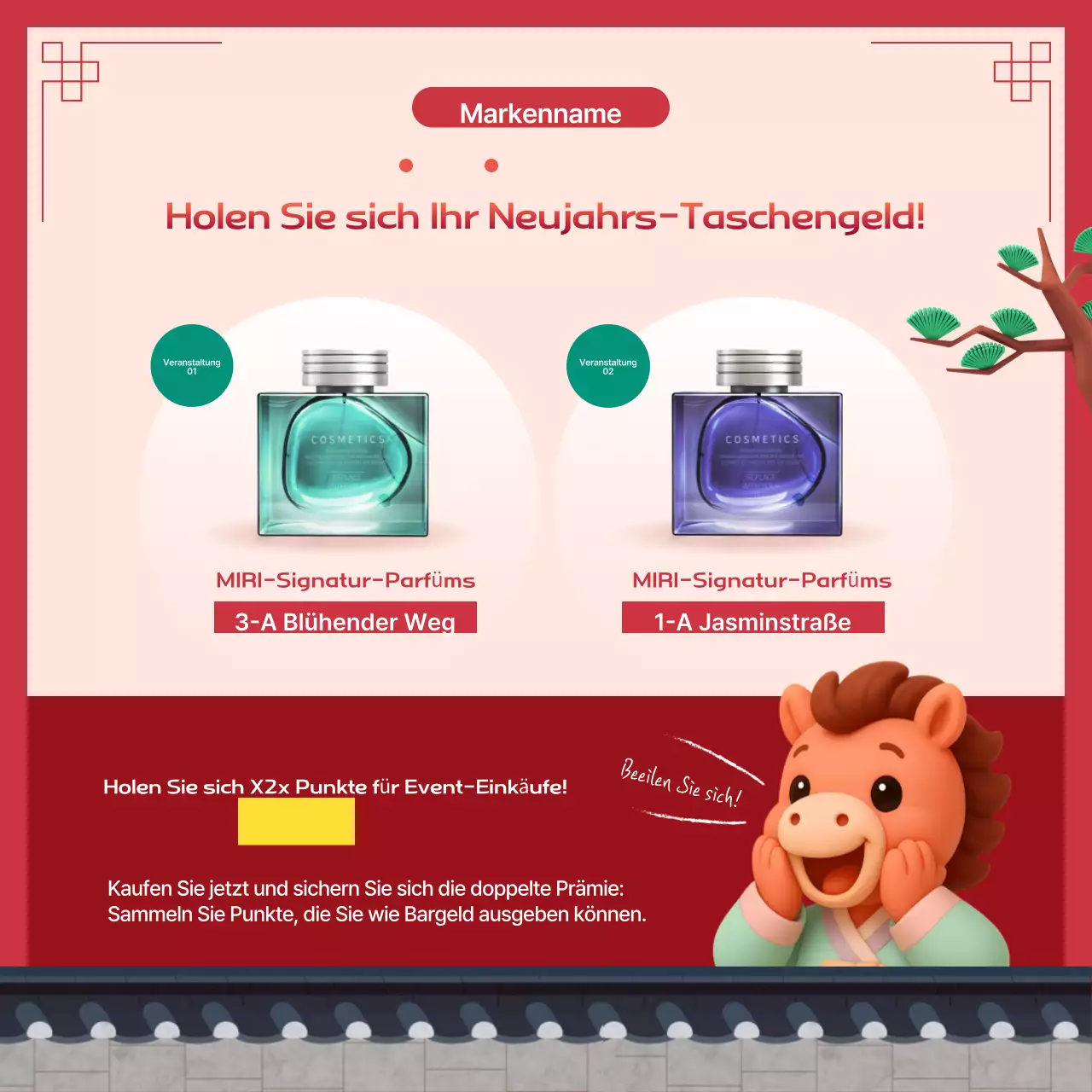 Rotes Baby Neujahrsfest