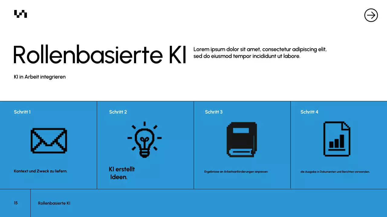 Präsentation des Blue Modern AI-Kursdokuments