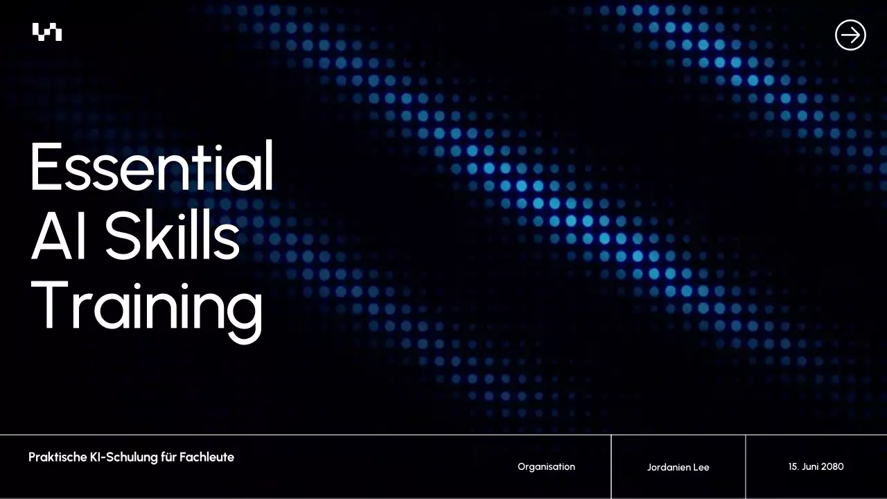 Präsentation des Blue Modern AI-Kursdokuments