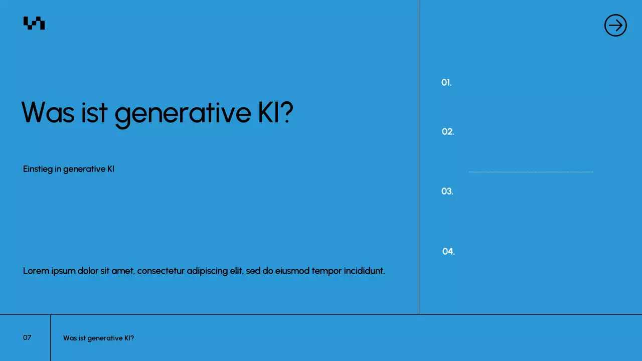 Präsentation des Blue Modern AI-Kursdokuments