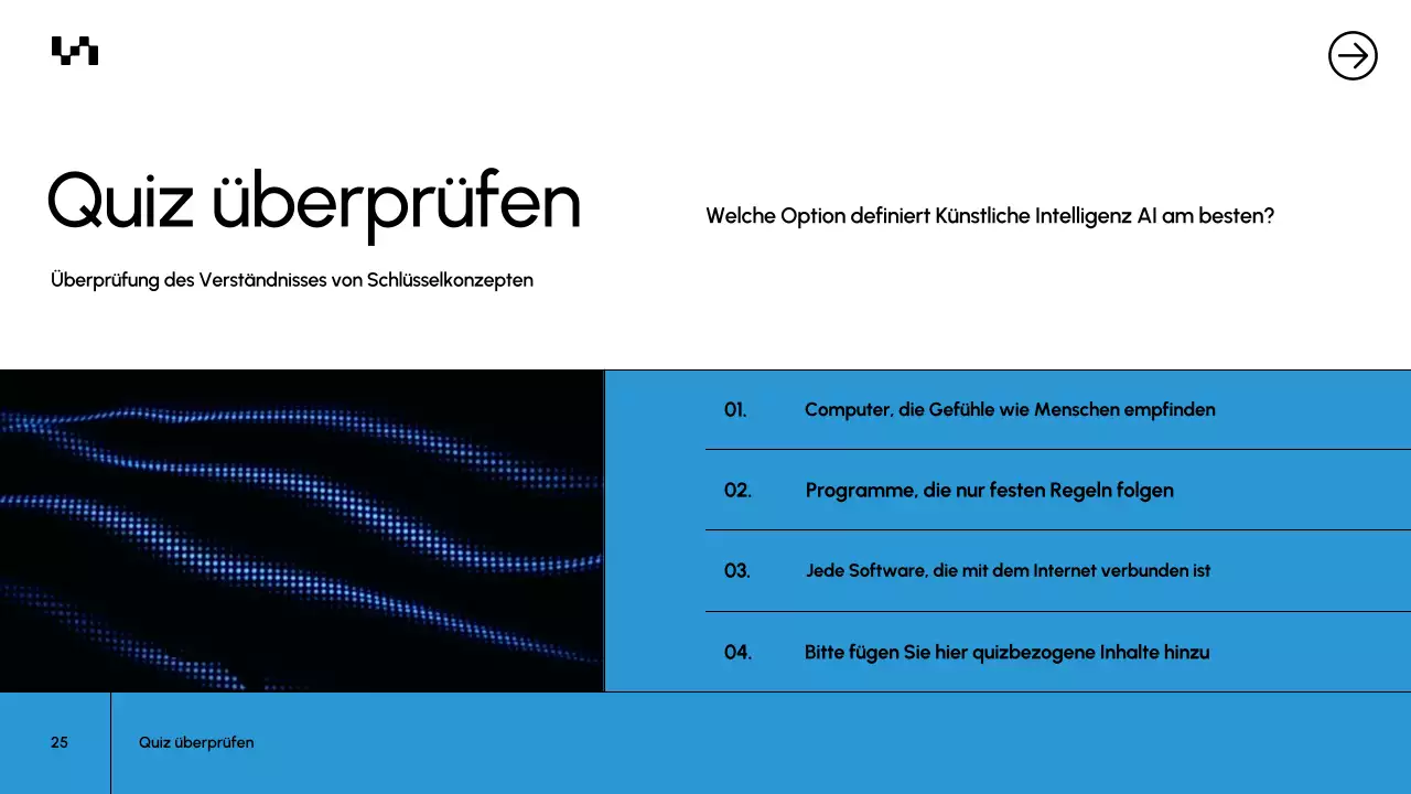 Präsentation des Blue Modern AI-Kursdokuments