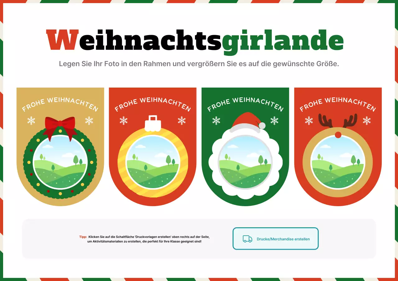 Grüne, schlichte Weihnachtsartikel