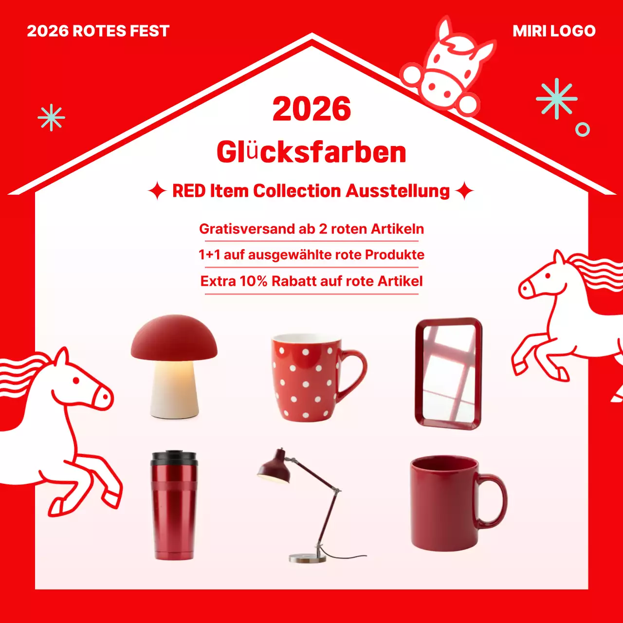 Rotes einfaches Feiertagsevent