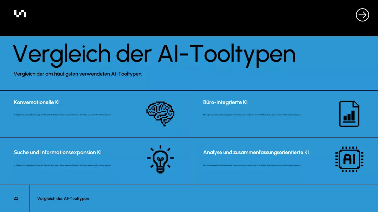 Präsentation des Blue Modern AI-Kursdokuments
