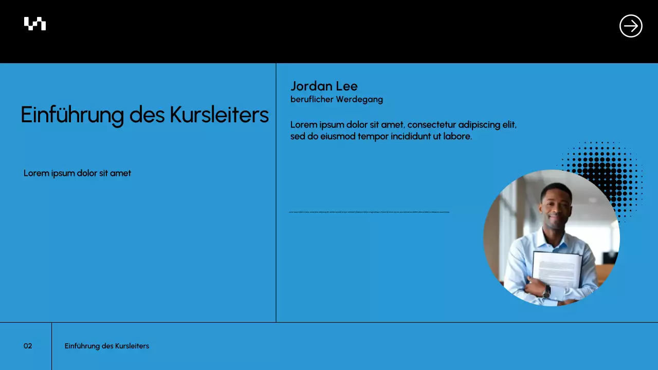 Präsentation des Blue Modern AI-Kursdokuments