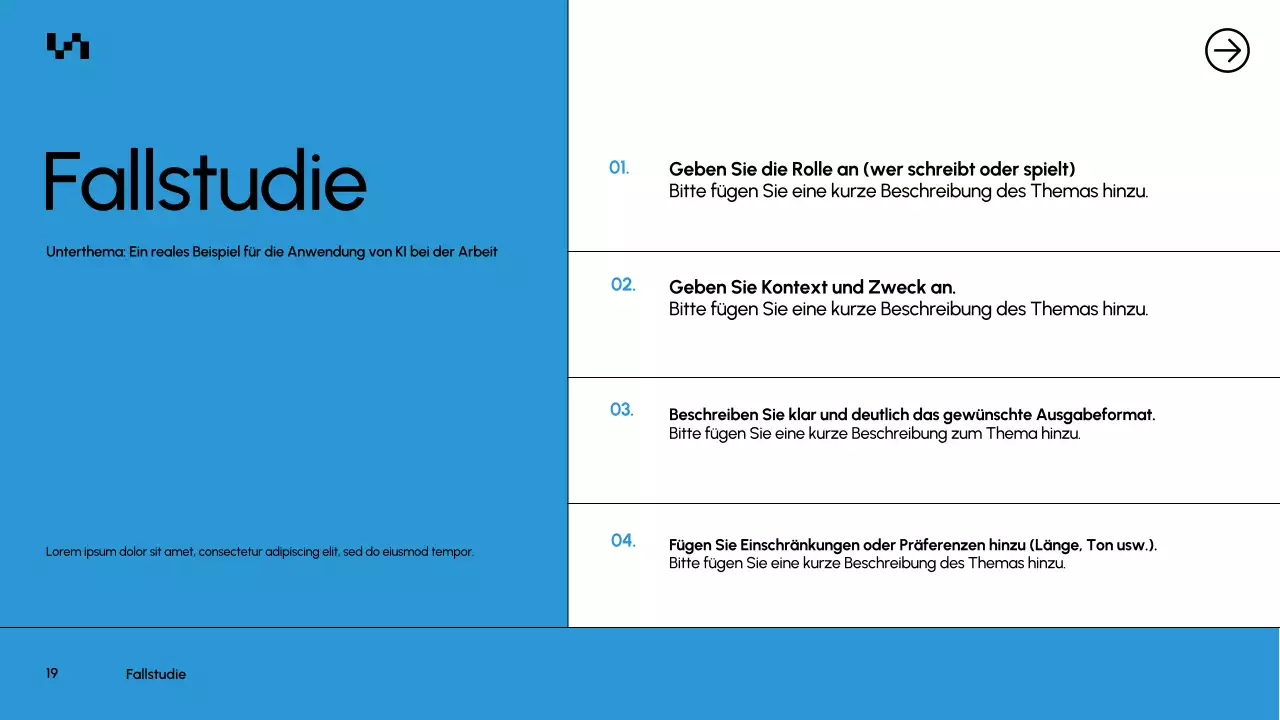 Präsentation des Blue Modern AI-Kursdokuments