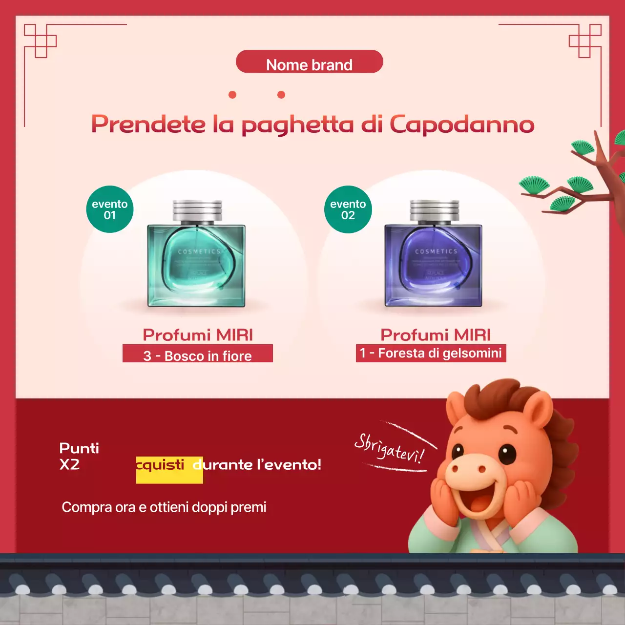 Evento di Capodanno del Bambino Rosso