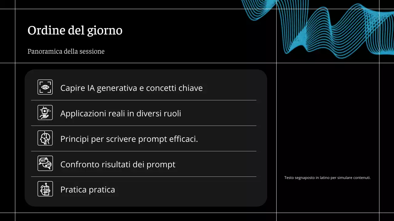 Corso di intelligenza artificiale moderna nera