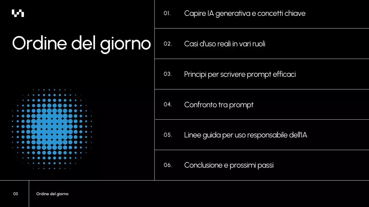 Presentazione del documento del corso Blue Modern AI