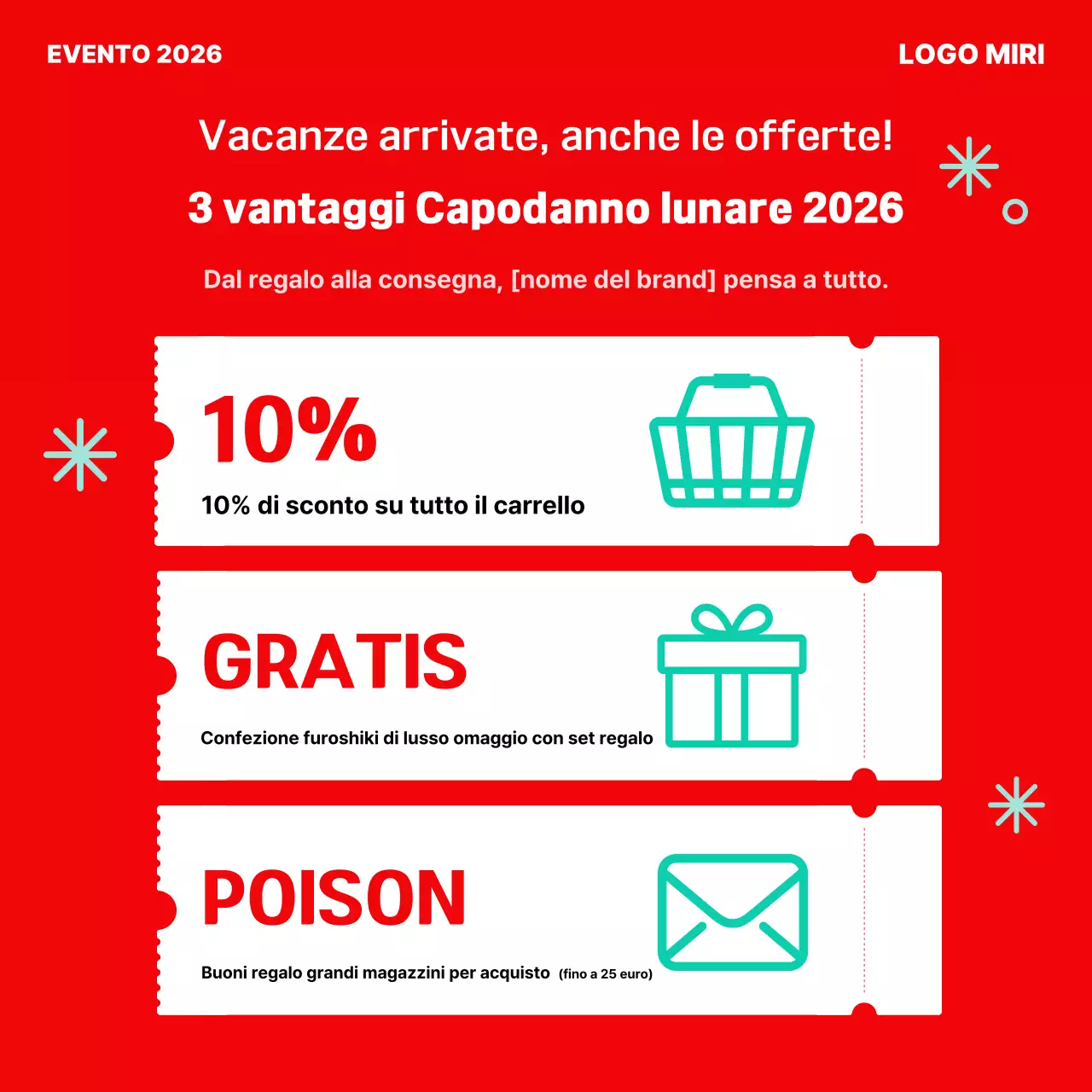 Evento festivo semplice rosso