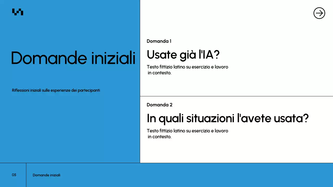 Presentazione del documento del corso Blue Modern AI