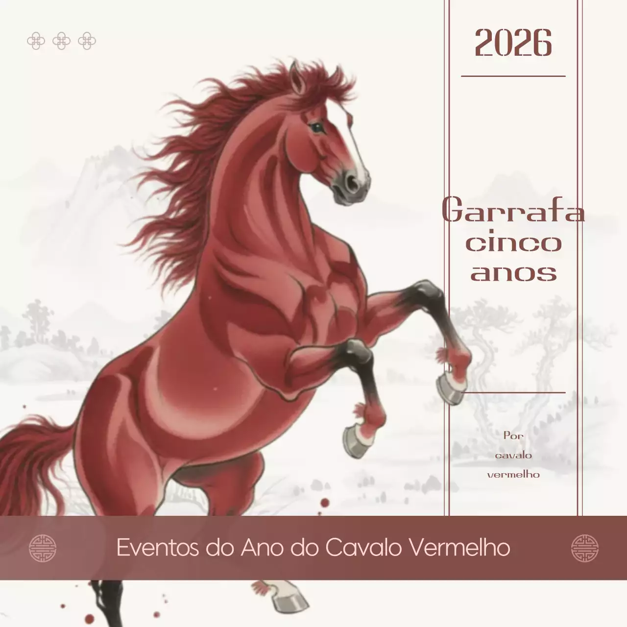 Festival tradicional vermelho de Ano Novo