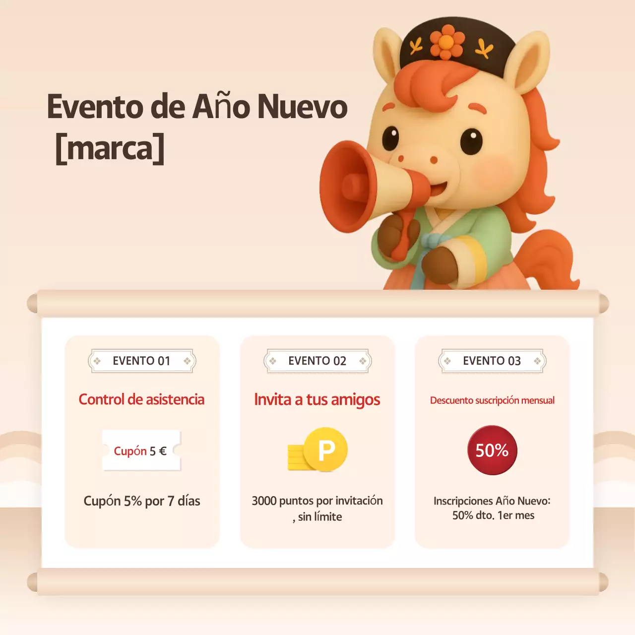 Evento de Año Nuevo del Bebé Naranja