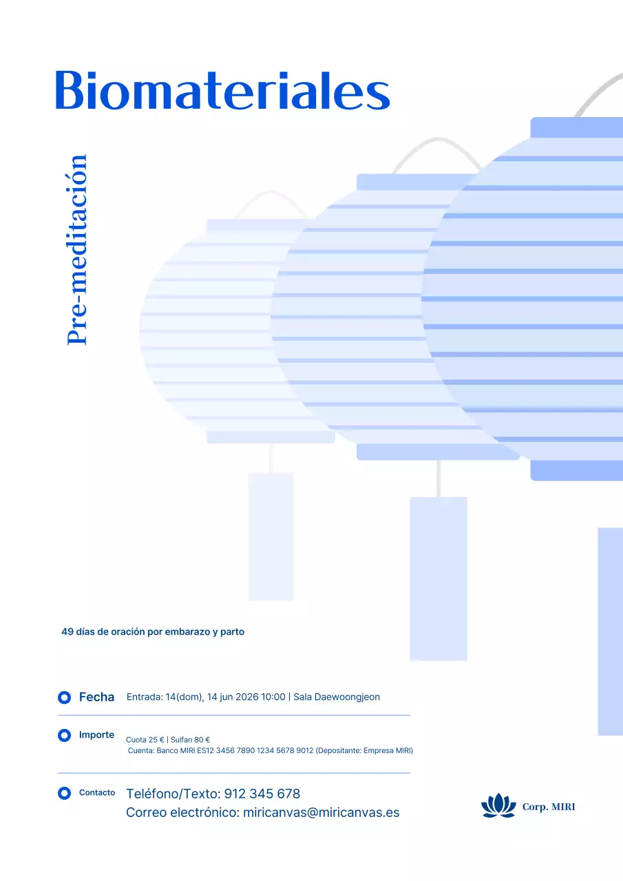 Guía de eventos simples de Blue