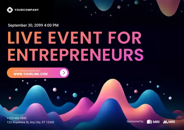 anúncio de empreendedorismo moderno arco-íris