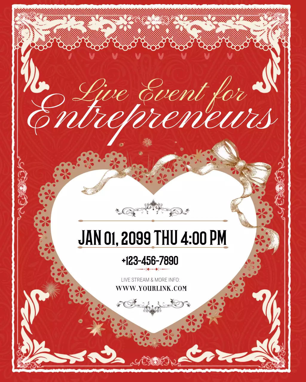 red elegant entrepreneur event