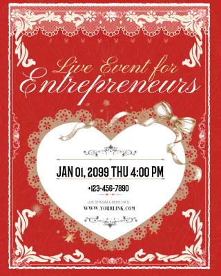 red elegant entrepreneur event