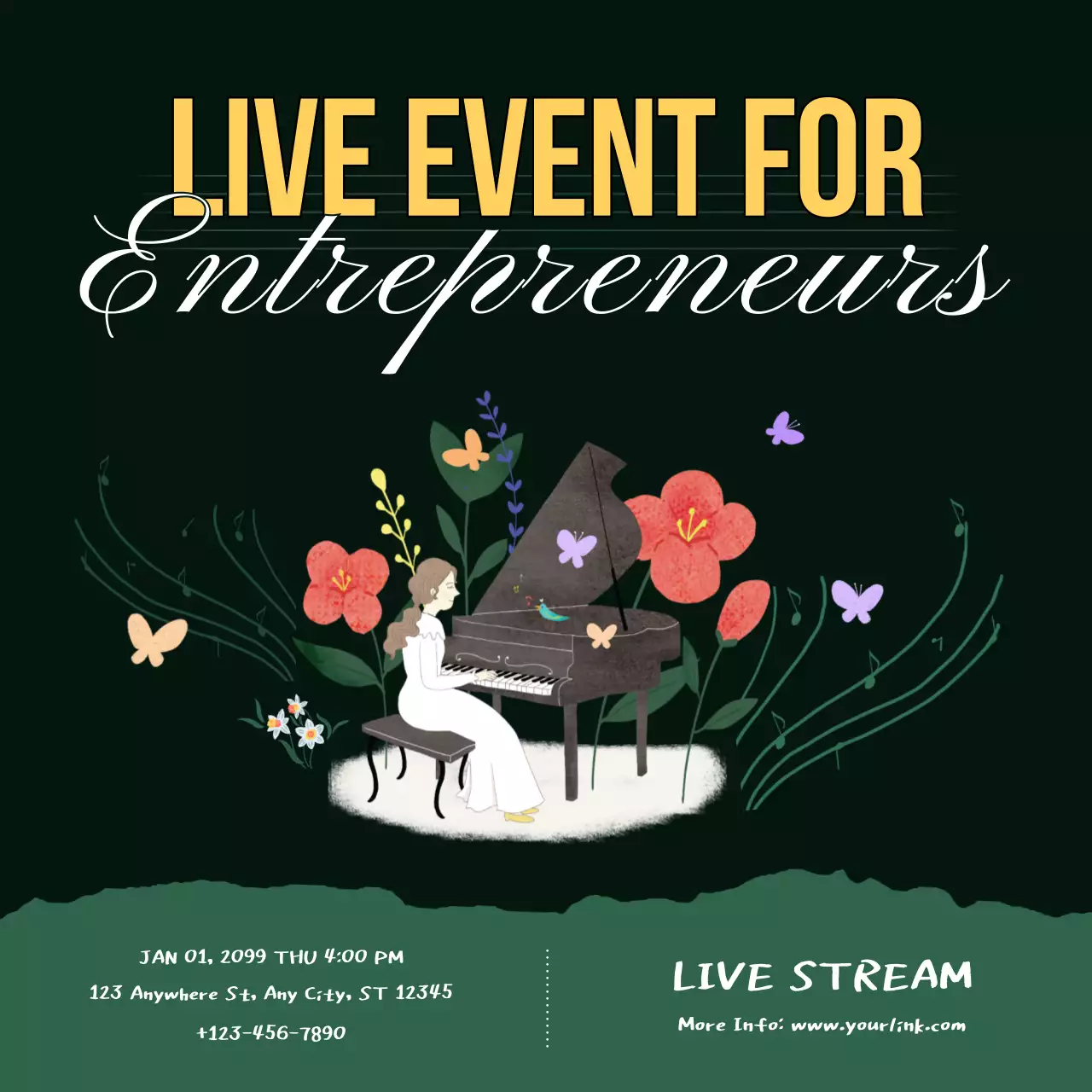 친환경적이고 우아한 기업가 행사