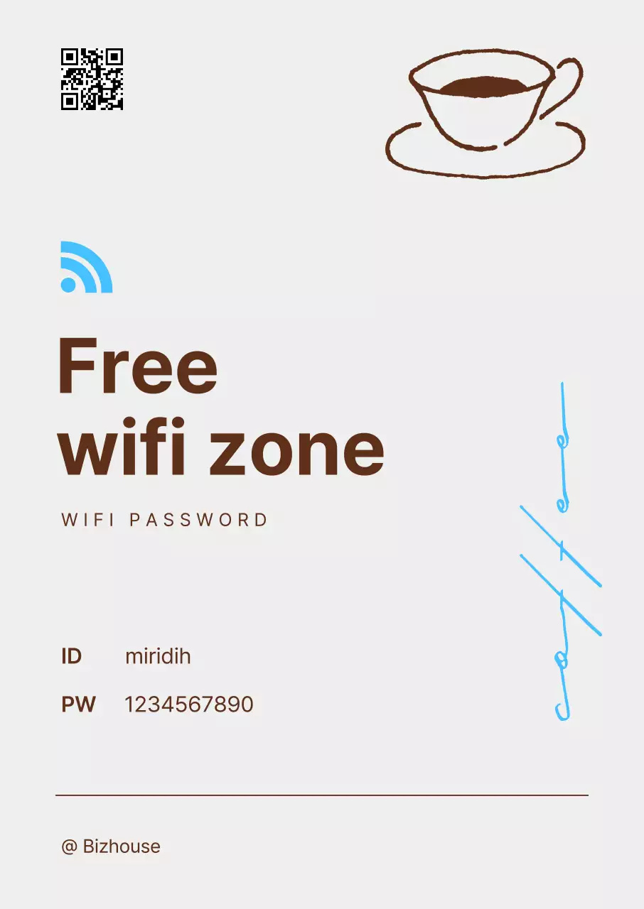 베이지 심플 카페 안내