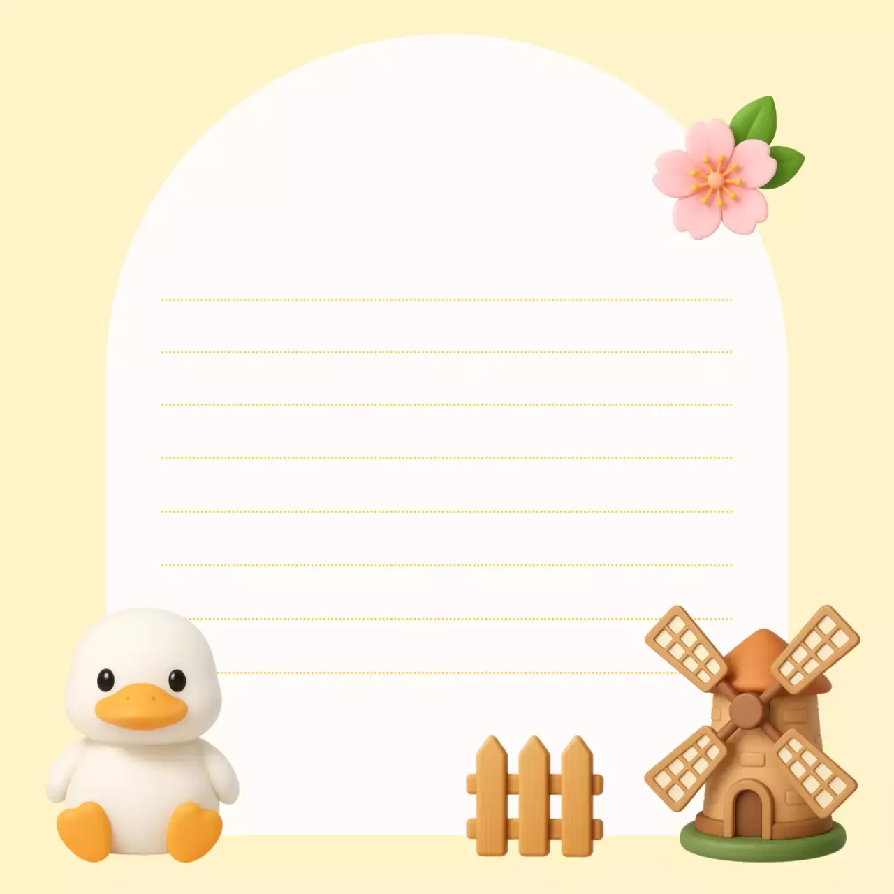 노랑 아기자기한 오리 프레임