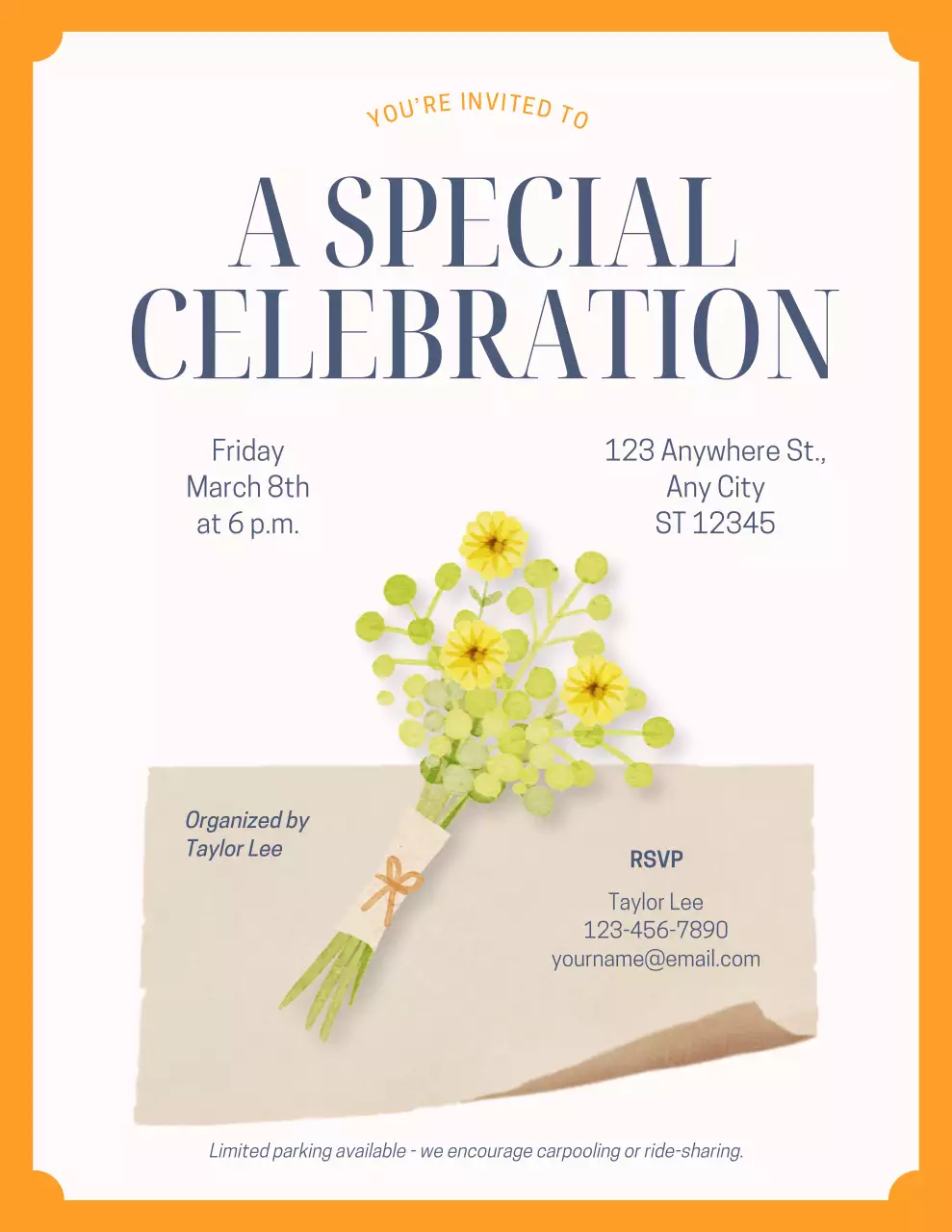 Beige Elegant Celebration Invitation