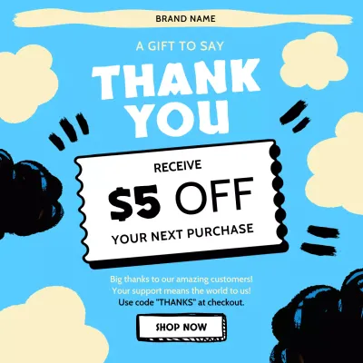 주황색 굵은 글씨 할인 프로모션 인스타그램 게시물