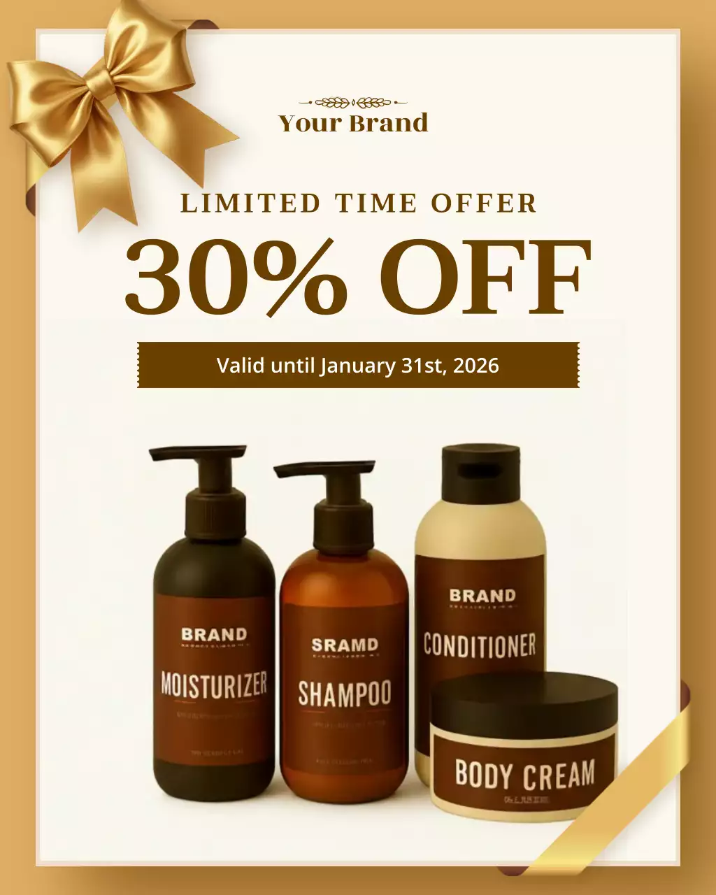 beige elegant skincare promotion