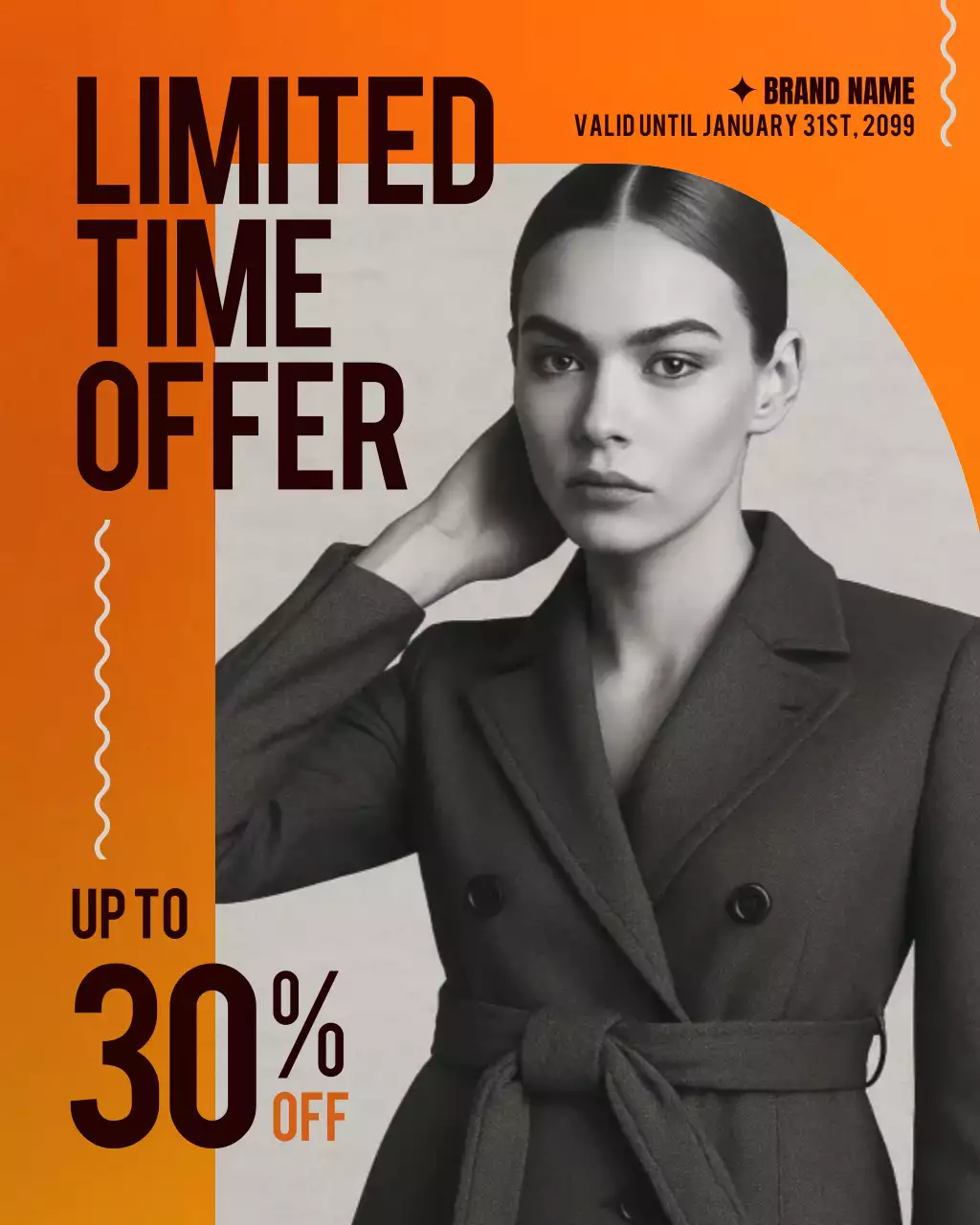 orange modern fashion promotion