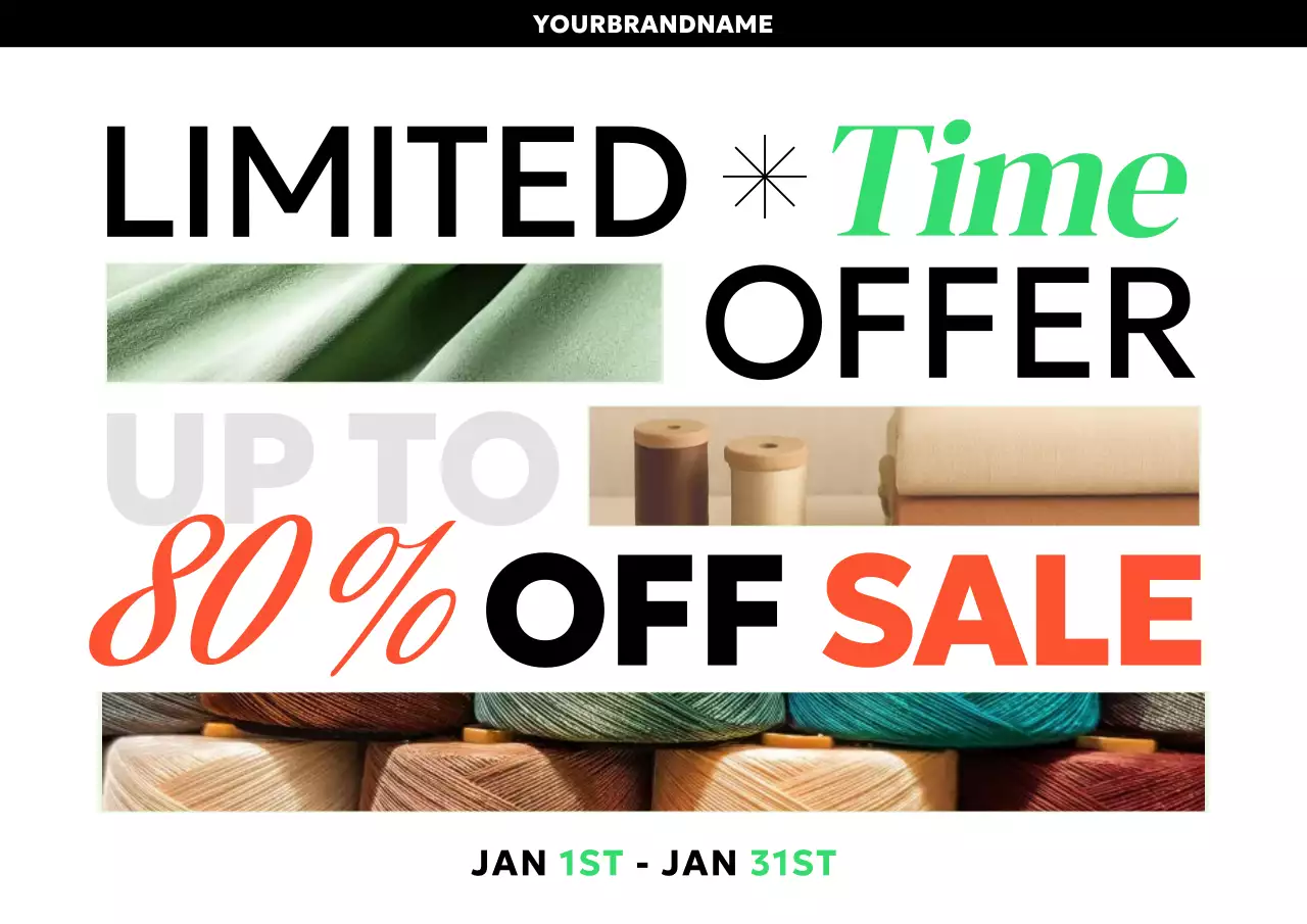 green modern sale promotion